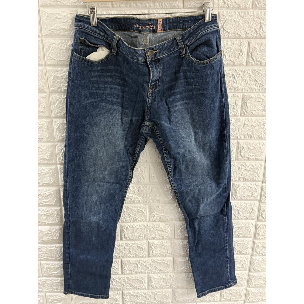 AMERICAN RAG CIE WOMENS JEANS SIZE 13 S SKINNY MEDIUM WASH‎ MID RISE DENIM